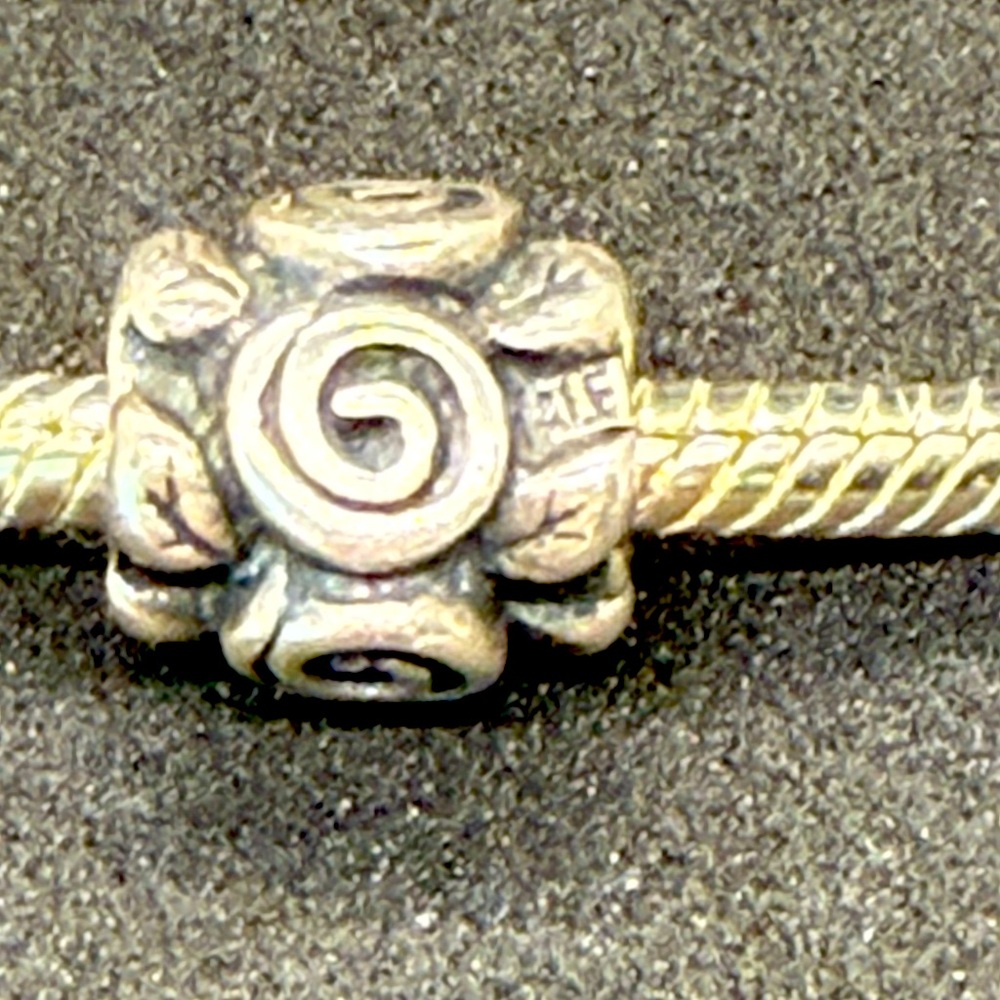 Retired Pandora Sterling Silver Rose Charm 790258